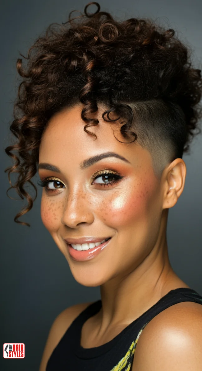 2. Curly Mohawk with Tapered Sides | Bold And Trendy: Mohawk Hairstyles In Modern Fashion