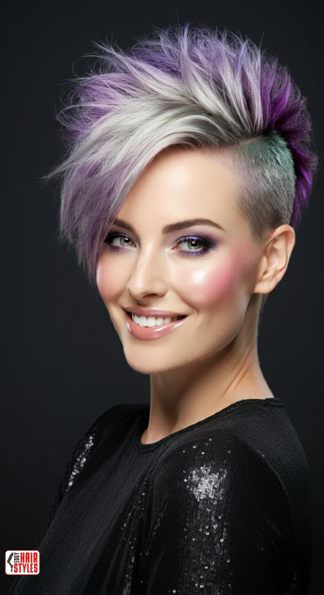 5. Colored Mohawk with Highlights | Bold And Trendy: Mohawk Hairstyles In Modern Fashion