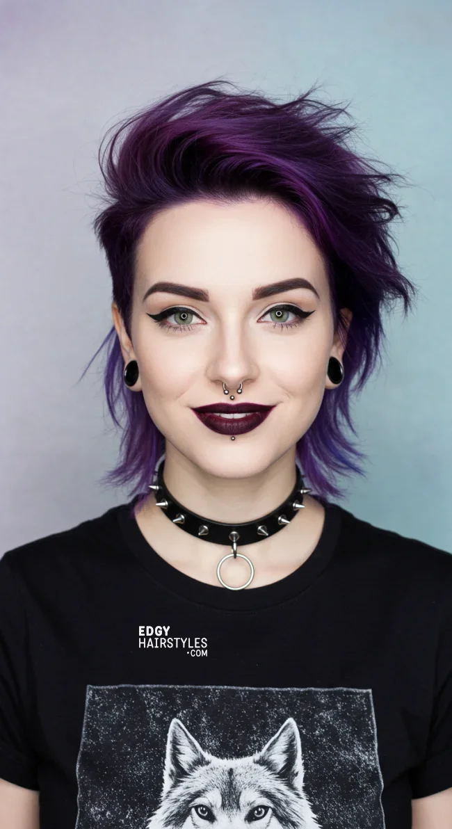 10. Wolf Cut with Shaved Undercut | 10 Daring Medium-Length Wolf Cut Ideas For An Edgy Look