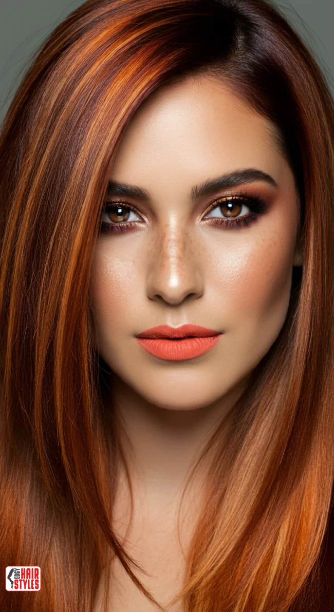 4. Copper Balayage with Face-Framing Highlights | Copper Balayage: All About Copper Balayage And How To Adopt It