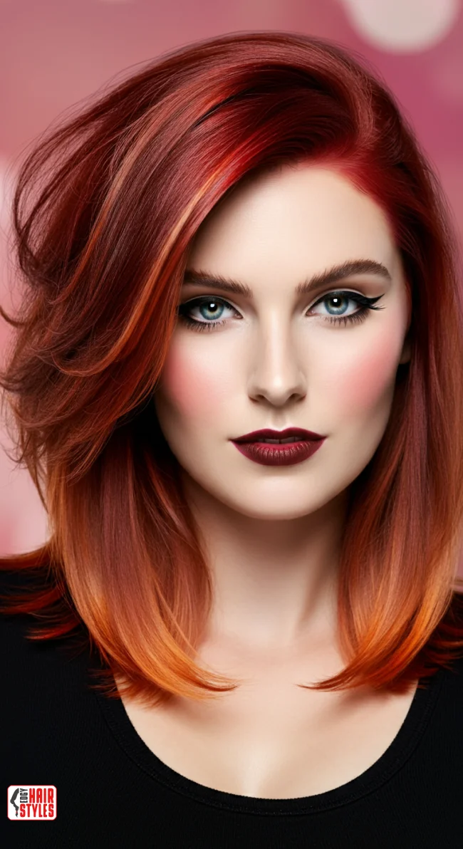 6. Red-Toned Copper Balayage | Copper Balayage: All About Copper Balayage And How To Adopt It