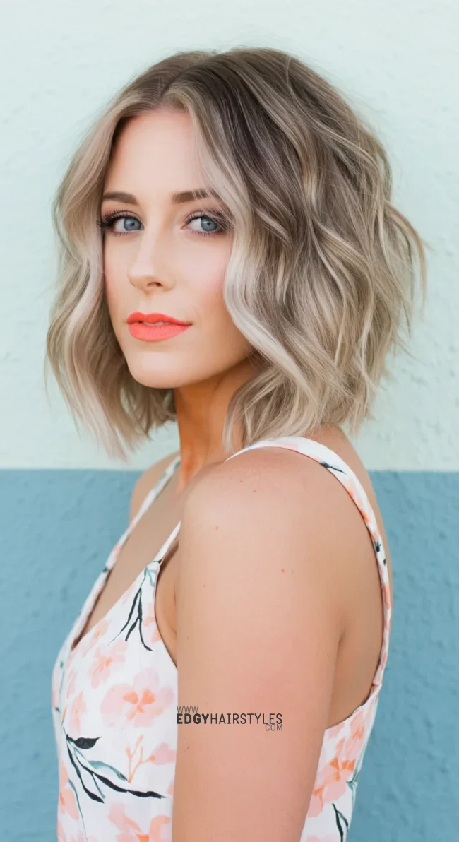 7. Wavy Lob | 10 Current Short Hairstyles For Fine Hair
