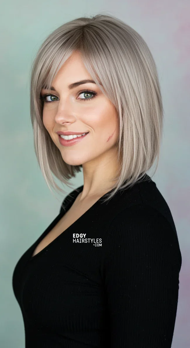5. Long Razored Bob with Side Swept Bangs | 10 Fabulous Razored Bob Ideas To Give Your Hair A Modern Upgrade