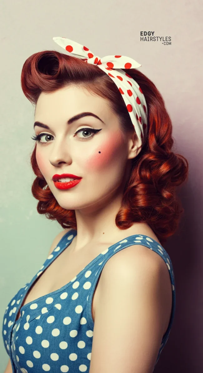 3. Retro Bandana with Pin-Up Curls | Top 8 Fab Bandana Hairstyles To Elevate Your Look