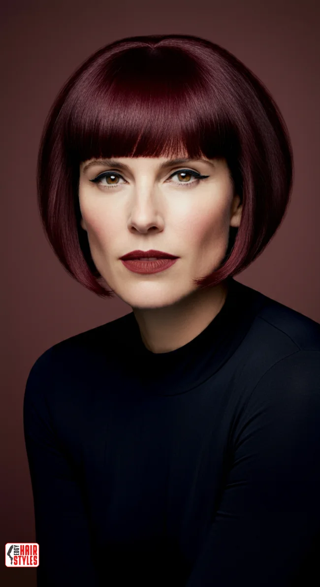6. Blunt Bob with Bangs | 10 Short Hairstyles To Feel Great In Your 40S