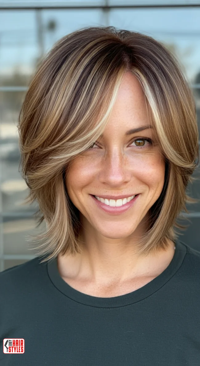 5. Soft Layered Lob | 10 Short Hairstyles To Feel Great In Your 40S