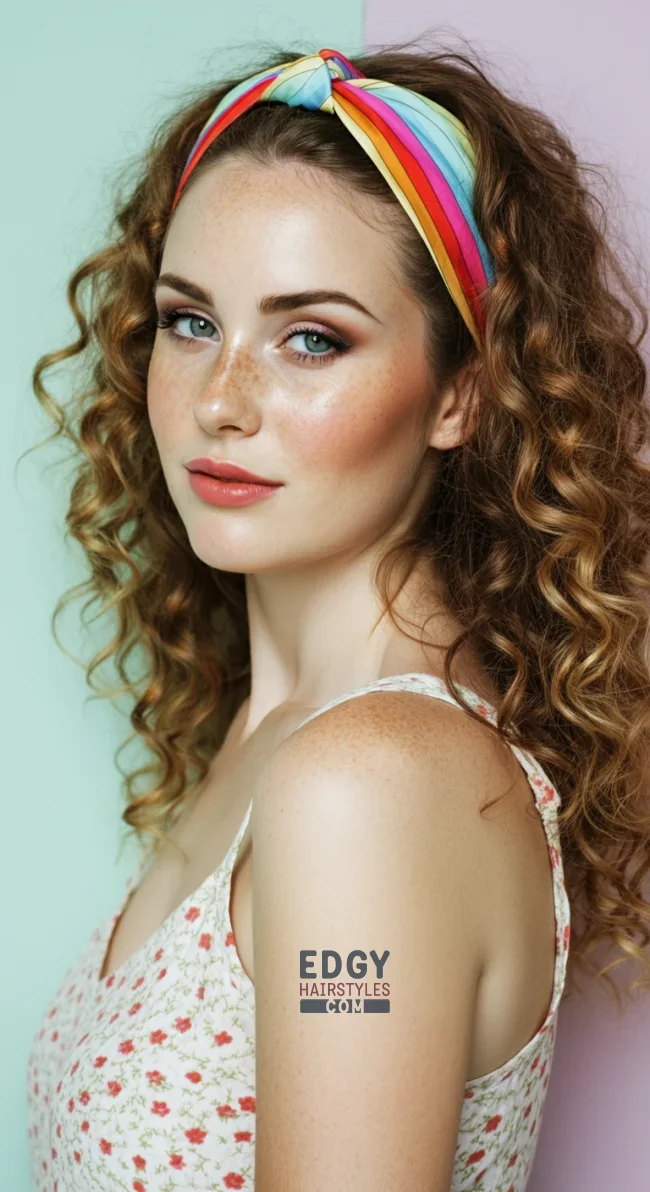 8. Loose Curly Waves with a Headband | 10 Amazing Hairstyles That You Can Do With Your Long Curly Hair