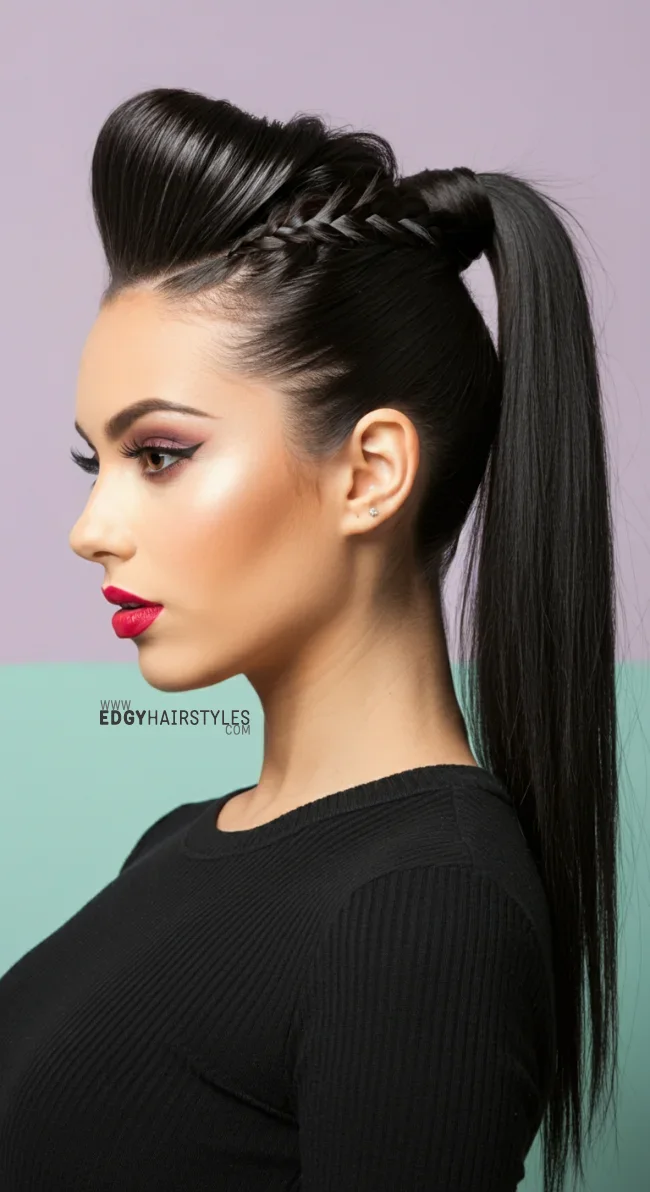 7. High Ponytail with Braided Detail | 10 Trendy Hairstyles To Try In 2025