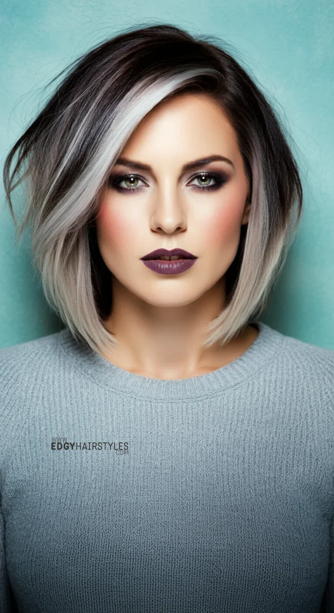 6. Asymmetrical Lob | 10 Trendy Hairstyles To Try In 2025