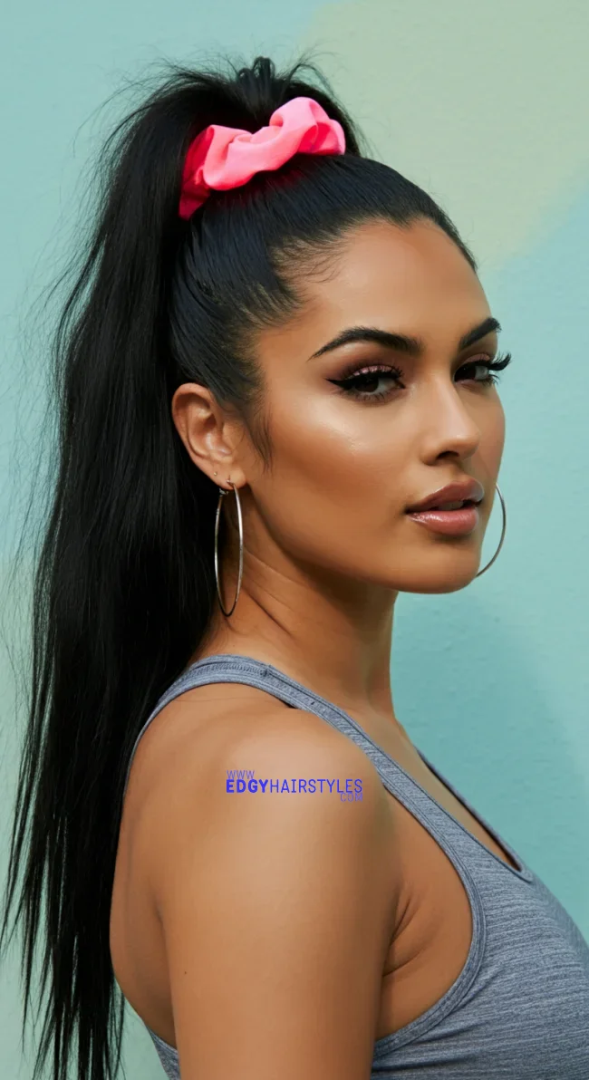 3. High Ponytail with Scrunchies | 7 Iconic 1990S Hairstyles That Are All-Time Favorites