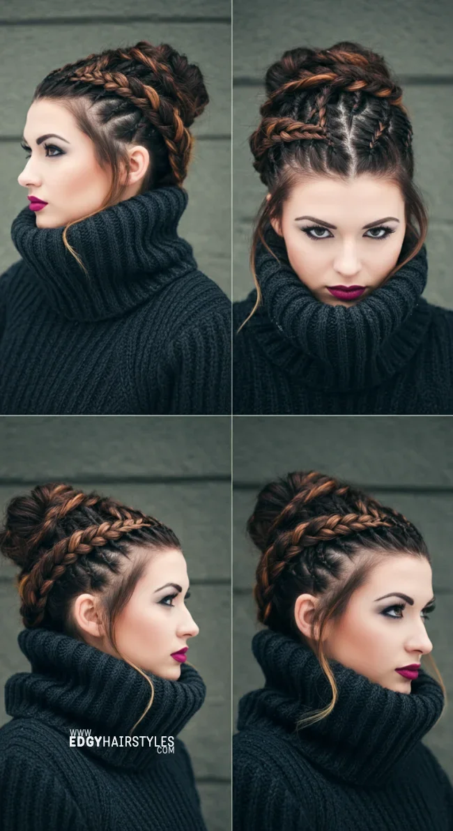 9. Braided Updo with Face-Framing Pieces | 10 Winter Haircut Trends To Jump On Right Now