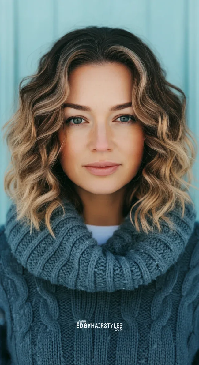 6. Soft Waves with a Middle Part | 10 Winter Haircut Trends To Jump On Right Now