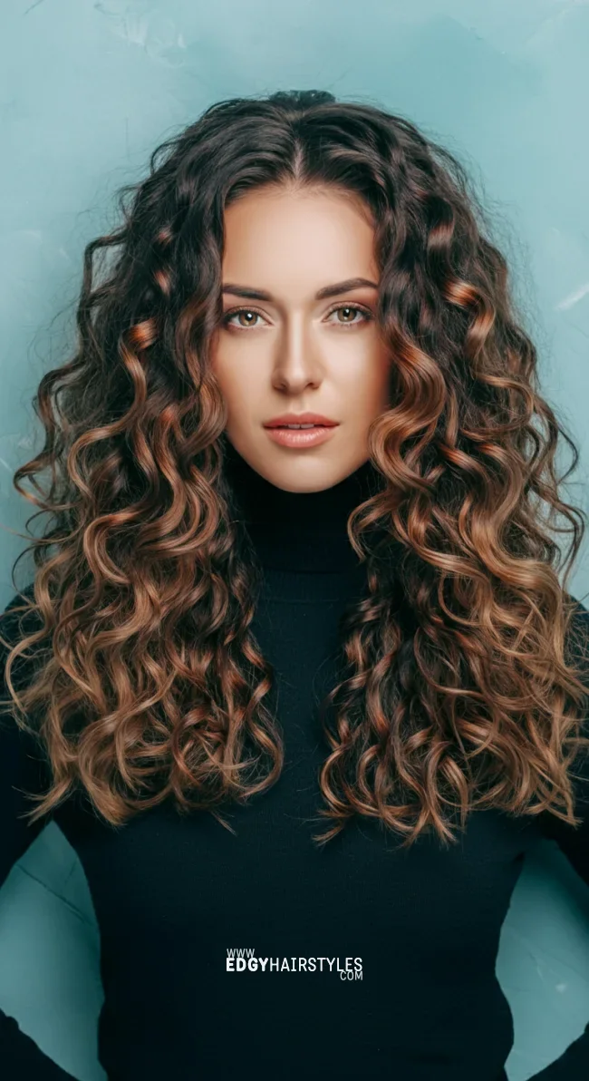 4. Long Curls with Layers | 10 Winter Haircut Trends To Jump On Right Now