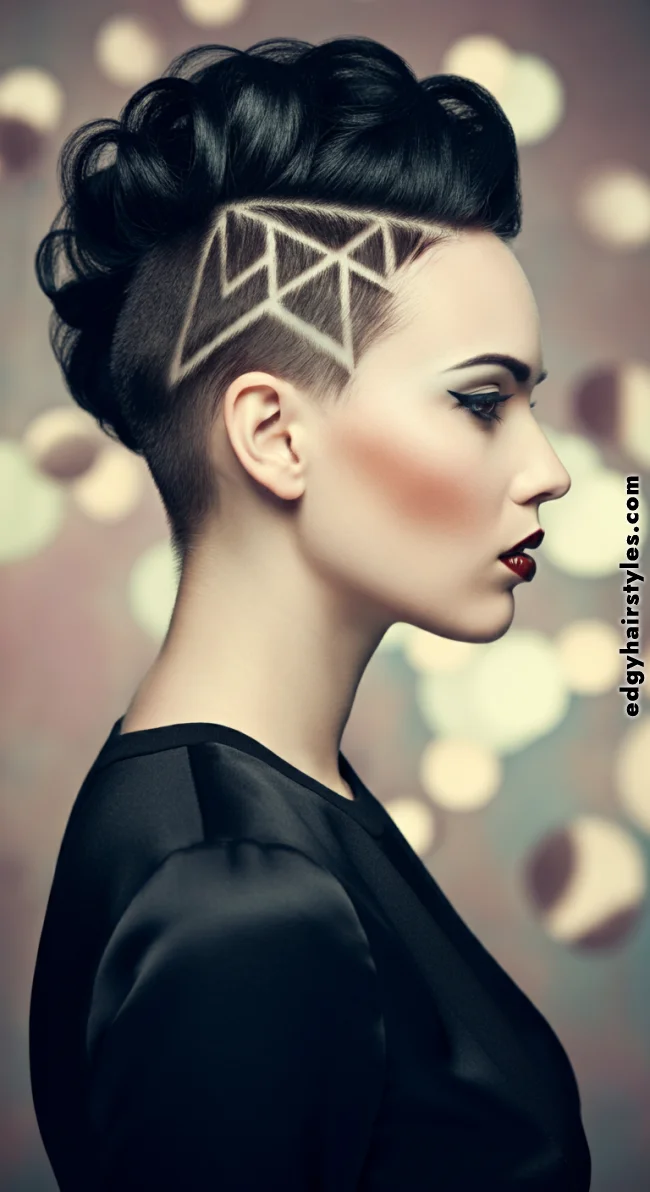 3. Geometric Design Undercut | Undercut Hairstyles For Women - 10 Ideas, Inspiration And Styling Tips!