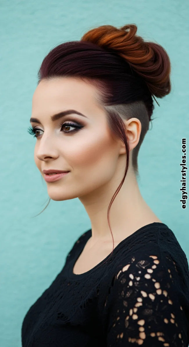 8. Hidden Undercut with Bun | Undercut Hairstyles For Women - 10 Ideas, Inspiration And Styling Tips!