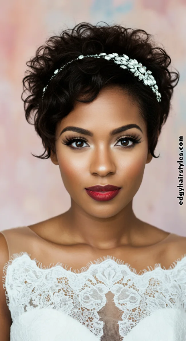 5. Curly Pixie Cut | Bridal Hairstyle For Short Hair: Top 10 Picks For Your Big Day!