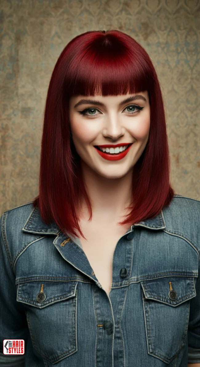 7. Cherry Red Bangs | Radiant Red Locks: Embracing The Beauty Of Natural