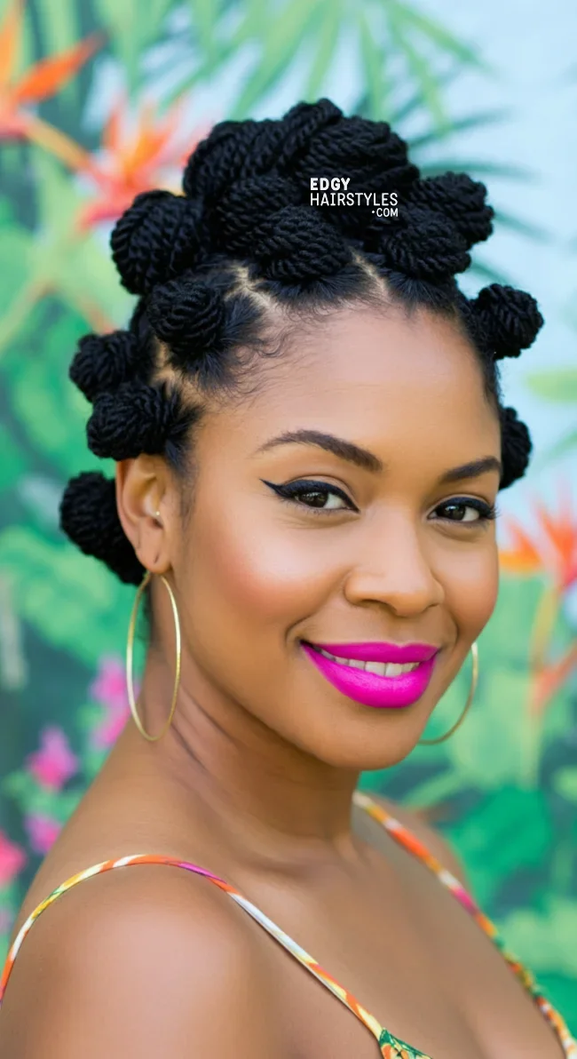 3. Bantu Knots | 7 Easy Protective Hairstyles To Safeguard Your Natural Hair