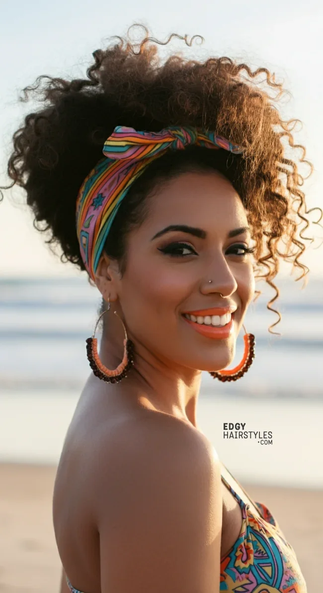 6. Pineapple Updo | 7 Easy Protective Hairstyles To Safeguard Your Natural Hair