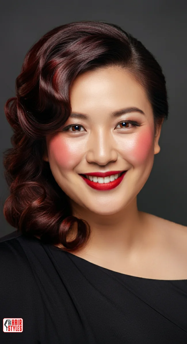 7. Side-Swept Curls | Flattering Hairstyles For Round Faces: Unlock Your Best Look!