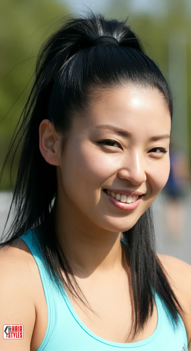 5. High Ponytail | Flattering Hairstyles For Round Faces: Unlock Your Best Look!