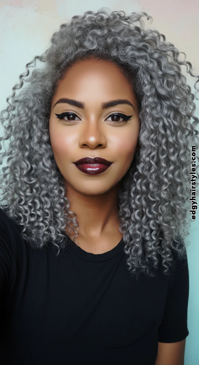 5. Platinum Grey Curls | Grey Blending: A Chic And Ageless Way To Wear Your Hair