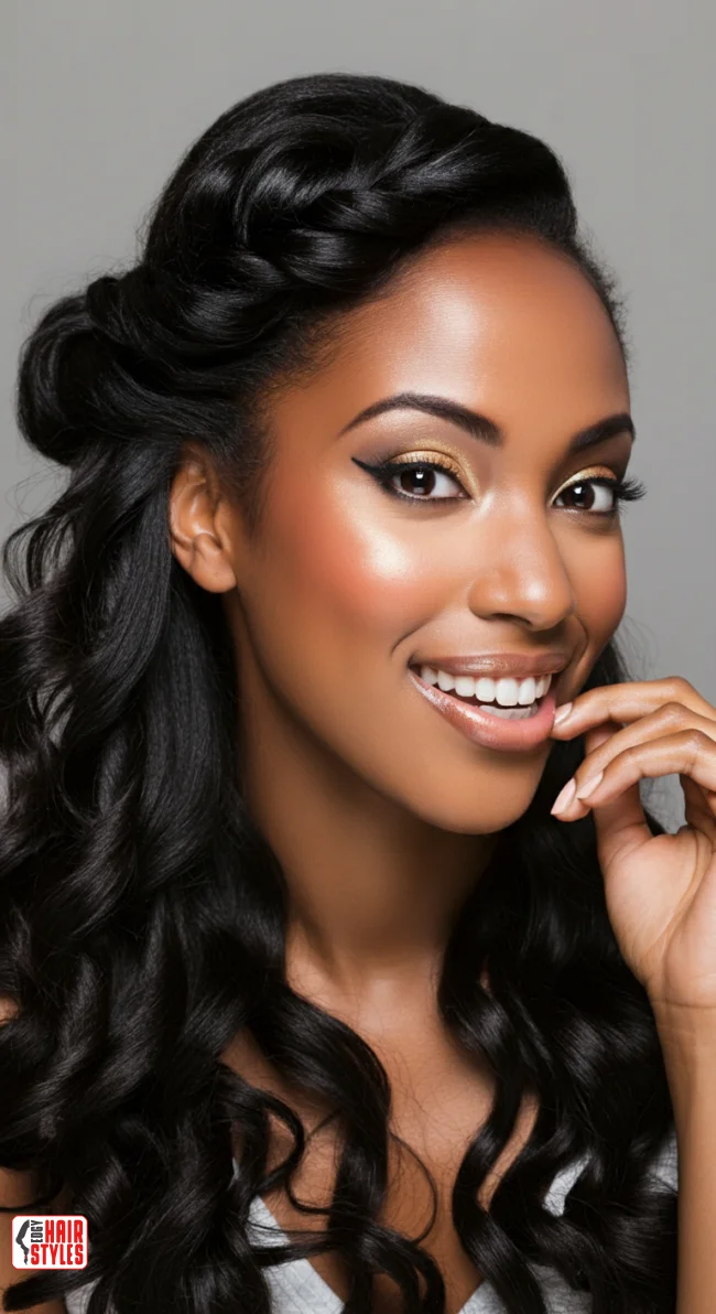 3. Half-Up Twisted Crown | How To: Hairstyles For Wedding Guests: 10 Most Beautiful Variants With Step-By-Step Guide
