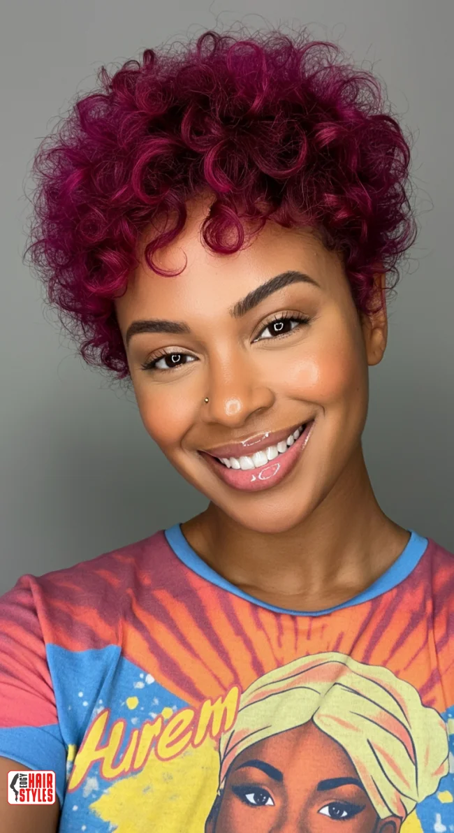 10. Pink Curly Pixie Cut | Pretty In Pink: Curly Hairstyles To Rock Your Pink Hair!