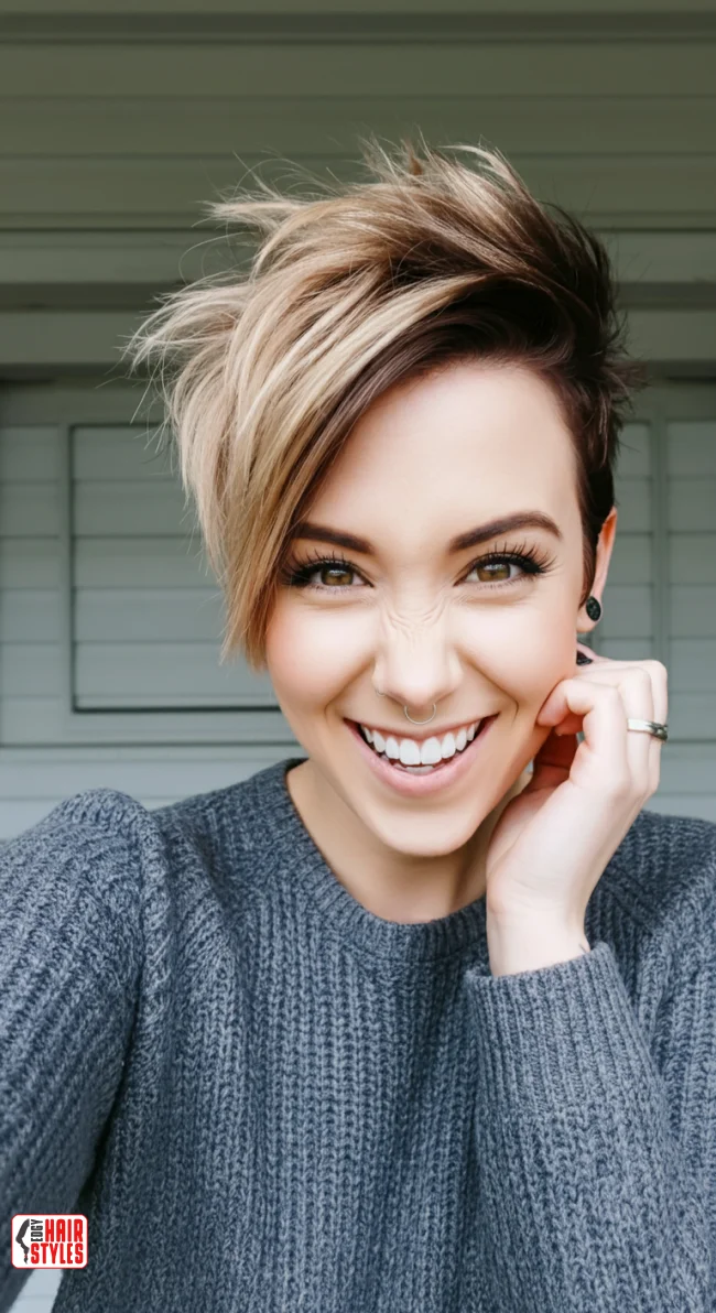 5. Choppy Pixie Cut | Cappuccino Bronde Is The New Hair Color Trend