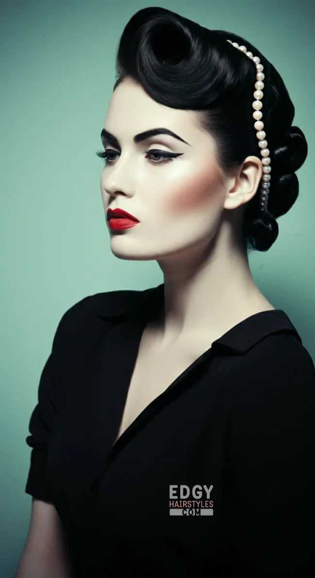 4. French Twist with Vertical Pearl Arrangement | Elegant Wedding Updo Hairstyles Featuring Pearl Hairpins