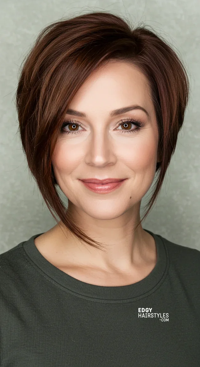 4. Asymmetrical Bob | 10 Bold Hairstyles For Women Over 50 With Square Faces