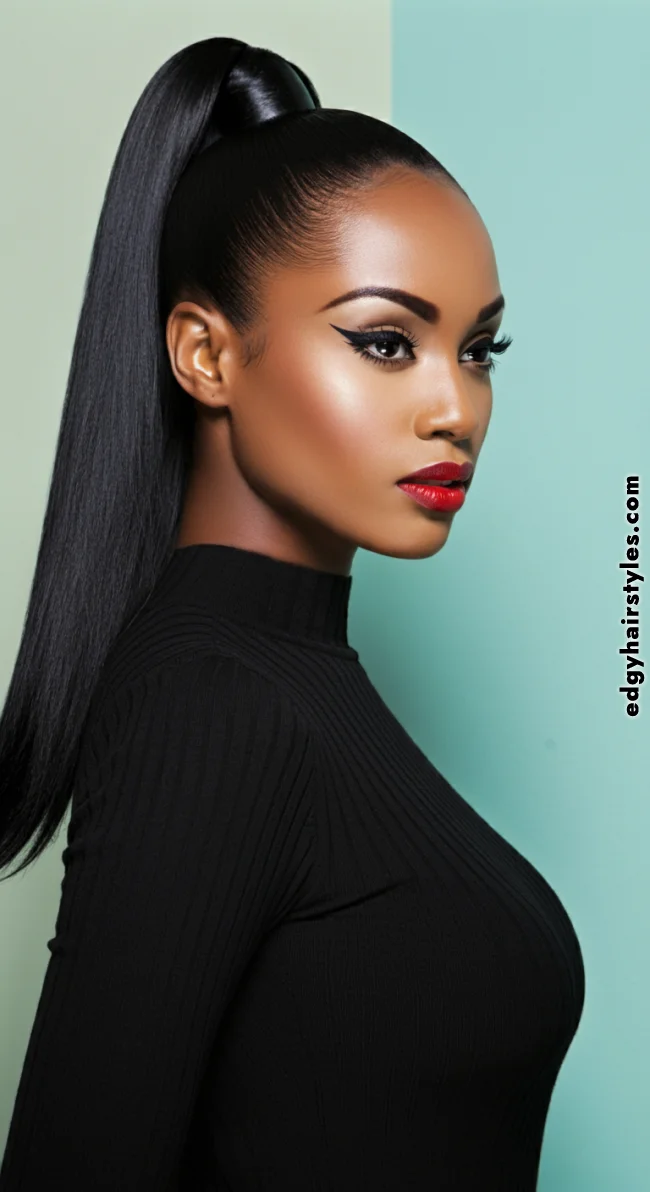 2. Sleek High Ponytail | Spring Hairstyles For Long Hair: Fresh Looks