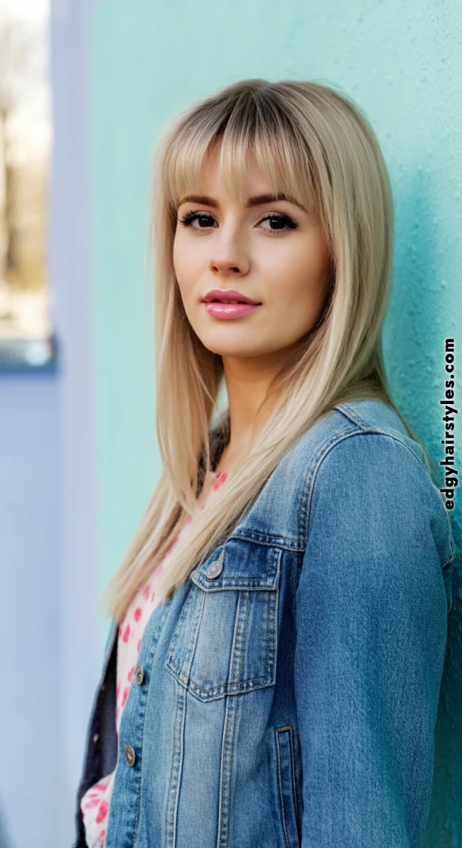 6. Straight Hair With Curtain Bangs | Spring Hairstyles For Long Hair: Fresh Looks