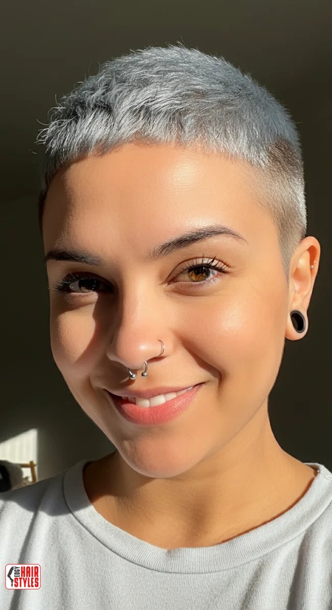 6. Gray Buzz Cut | Embrace The Elegance Of Short Gray Hairstyles - Chic And Timeless