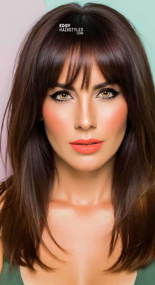 6. Long Layered Bangs for Thick Hair | How To Style Bangs For Different Hair Textures: 10 Stunning Looks
