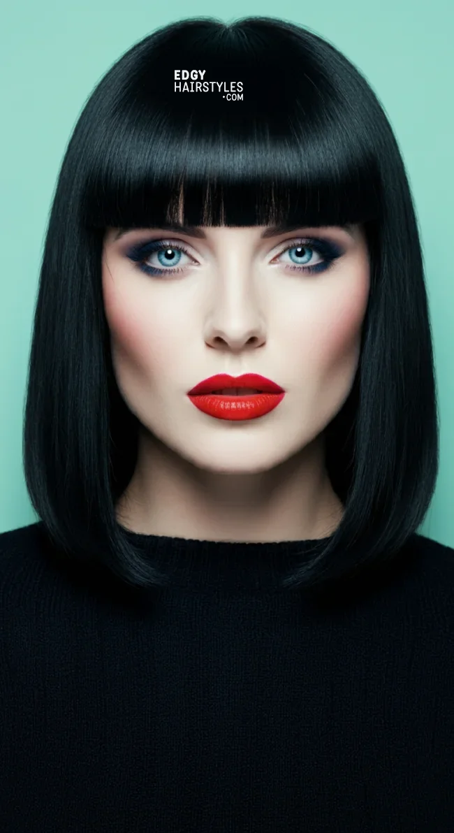 1. Blunt Bangs for Straight Hair | How To Style Bangs For Different Hair Textures: 10 Stunning Looks