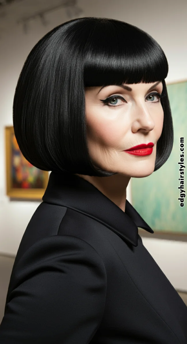 6. Chin-Length Blunt Bob | Youthful Looks: Trendy Hairstyles For Over 50