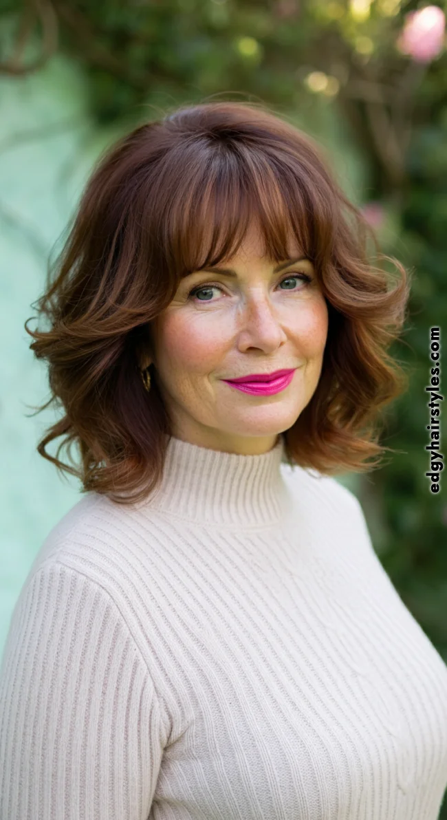 2. Shoulder-Length Bob with Bangs | Youthful Looks: Trendy Hairstyles For Over 50
