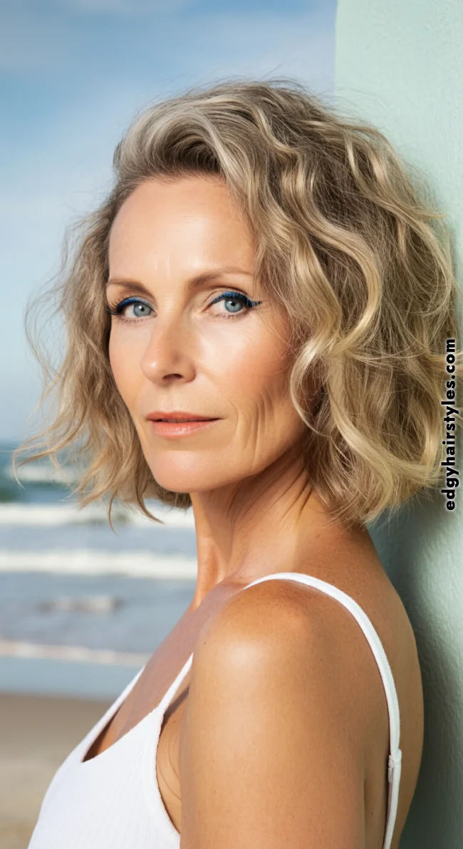 3. Wavy Lob (Long Bob) | Youthful Looks: Trendy Hairstyles For Over 50