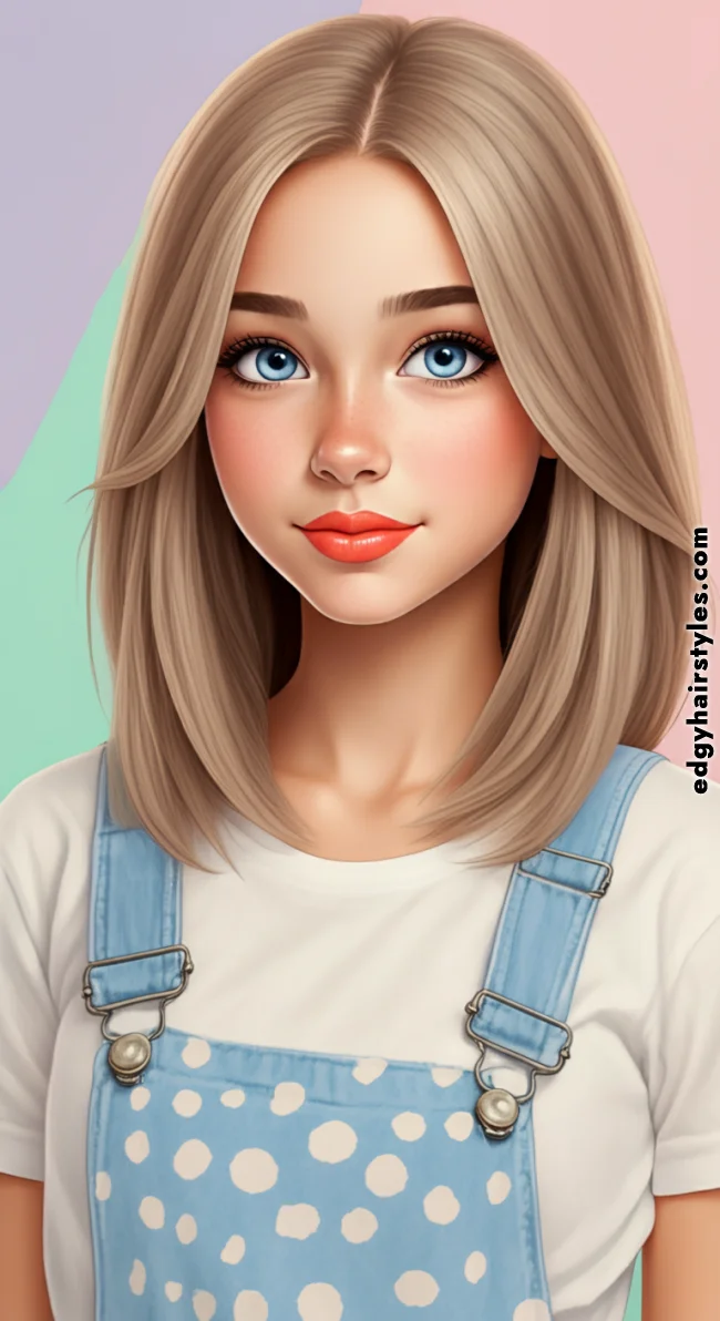 3. Curtain Bangs with Straight Hair | Best Teen Hairstyles: Trendy Looks For Teenagers