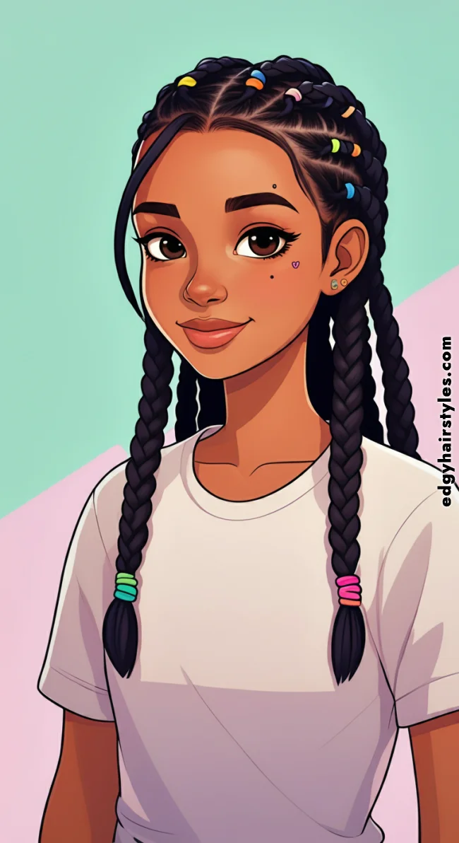 7. Double Dutch Braids | Best Teen Hairstyles: Trendy Looks For Teenagers