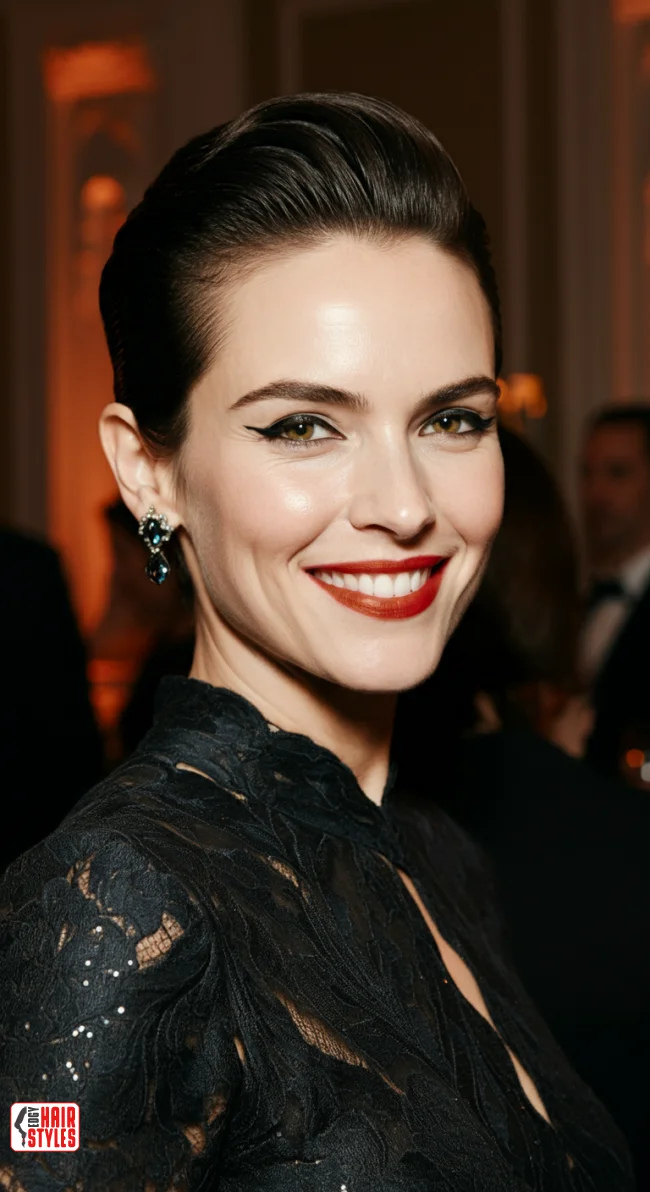 8. Swept-Back Short Hair | 10 Flattering Short Haircuts For Square Faces