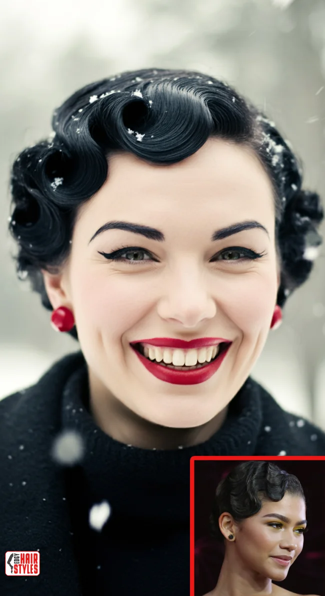 10. Vintage Finger Waves | Elegant Winter Hairstyles With Celebrities: Embrace The Season In Style