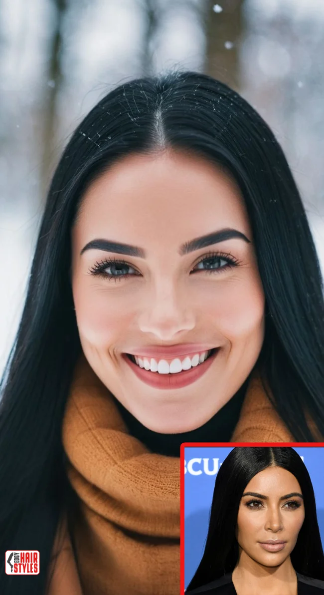 9. Straight and Sleek with a Middle Part | Elegant Winter Hairstyles With Celebrities: Embrace The Season In Style