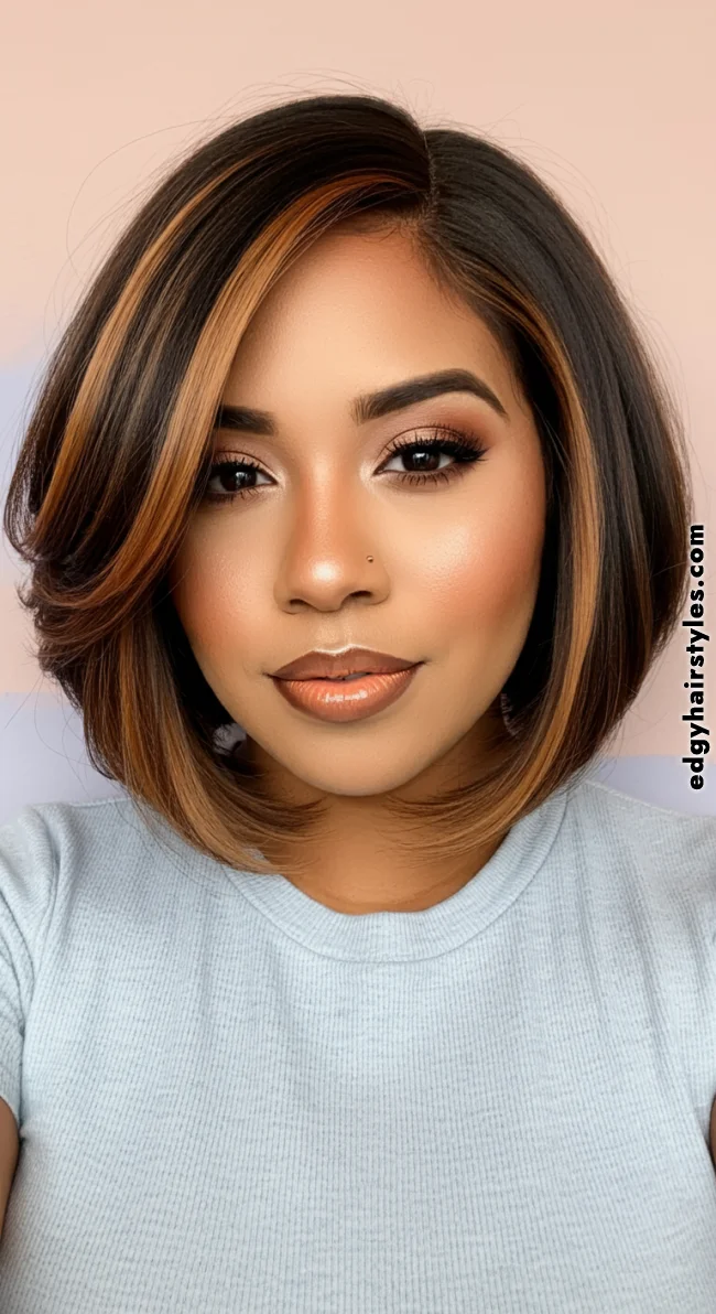 3. Warm Caramel Lob | Short Hair Balayage: Essential Tips For Stunning Looks