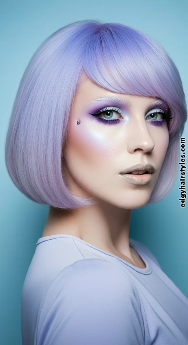 8. Pastel Lavender Bob | Short Hair Balayage: Essential Tips For Stunning Looks