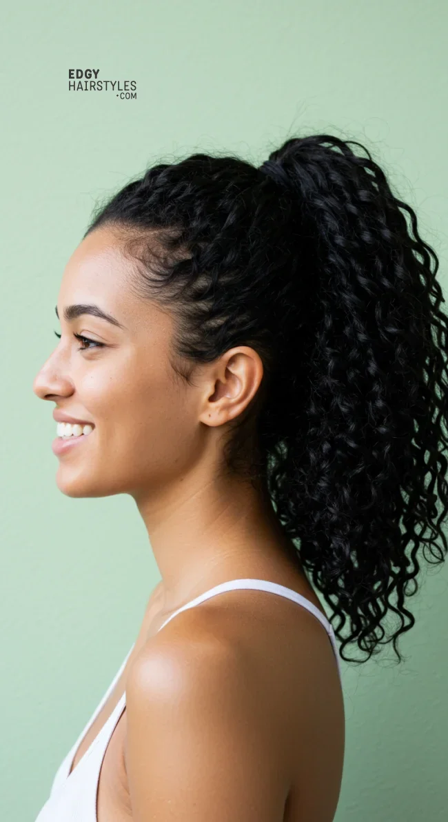4. Crimped High Ponytail | 10 Best Crimped Hairstyles Trending In 2024