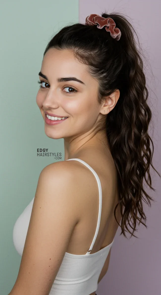 2. Half-Up Crimped Ponytail | 10 Best Crimped Hairstyles Trending In 2024