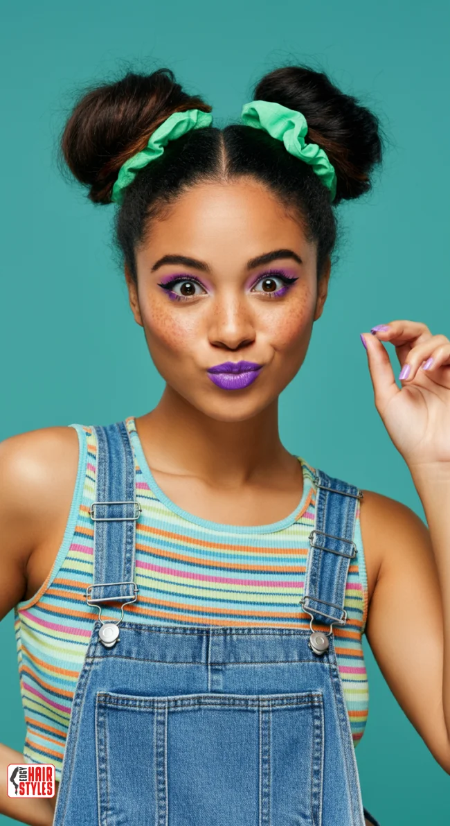 7. Space Buns | Why Statement Scrunchies Are The Ultimate Hair Accessory For Every Occasion!