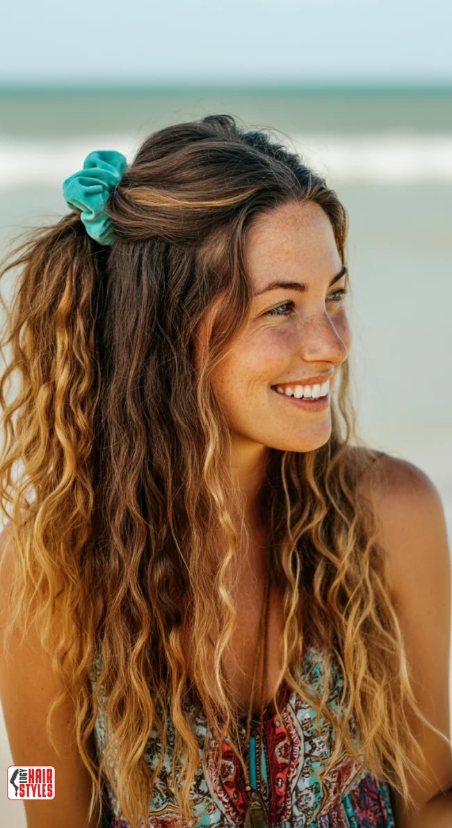 10. Loose Waves with Scrunchie Accent | Why Statement Scrunchies Are The Ultimate Hair Accessory For Every Occasion!